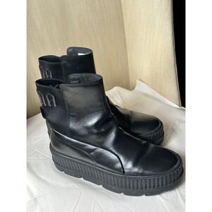 Fenty x Puma Rihanna Chelsea Sneaker Boot Triple Black 366266-03 Women's 8
